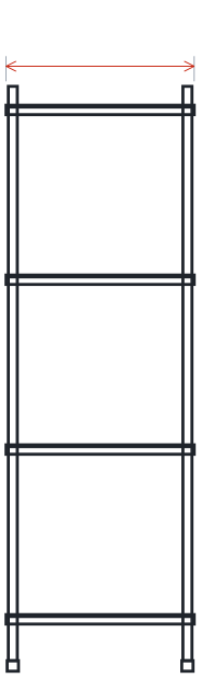1,50 m: lateral, cotas en milímetros