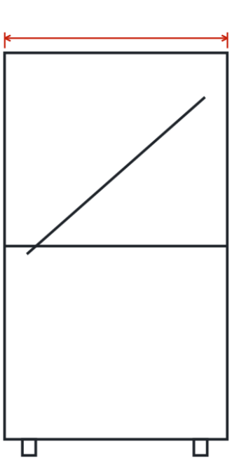 HDW-60: lateral, cotas en milímetros
