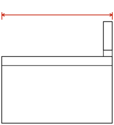 HGF-71: lateral, cotas en milímetros
