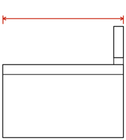 HGF-72: lateral, cotas en milímetros