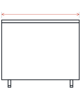 HSD-BG-1: lateral, cotas en milímetros