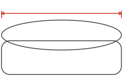 HSK801: lateral, cotas en milímetros