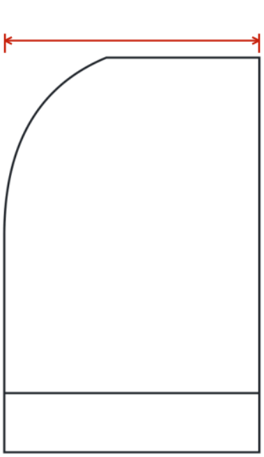 HW-203: lateral, cotas en milímetros