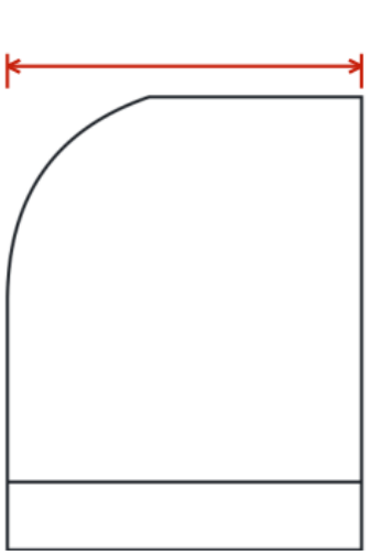 HW-863: lateral, cotas en milímetros