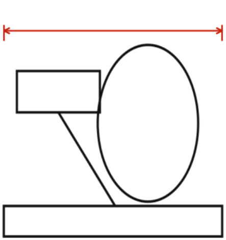 SY-250A: lateral, cotas en milímetros
