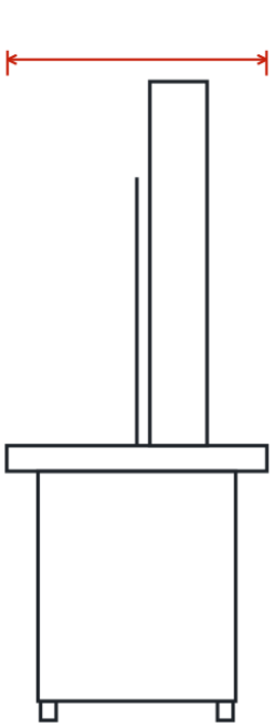 SYB-310: lateral, cotas en milímetros