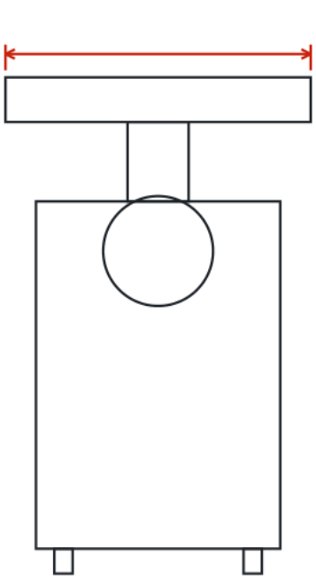 TK-32: lateral, cotas en milímetros