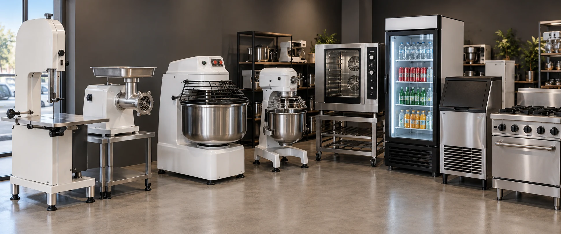 Máquinas para carnicería, panadería, cocción, refrigeración y fabricación de hielo