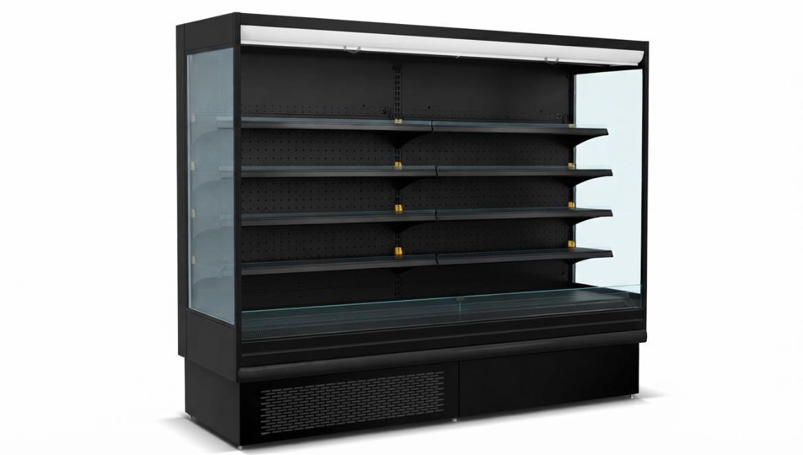 BZ-YKZ1219 · Mural Refrigerado Abierto · Interior Negro